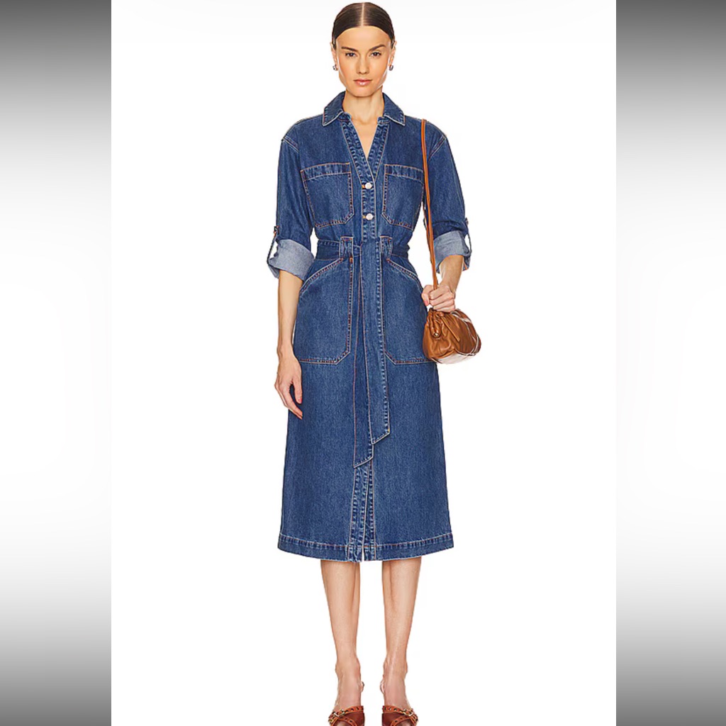 Veronica Beard Blue Denim Midi Dress